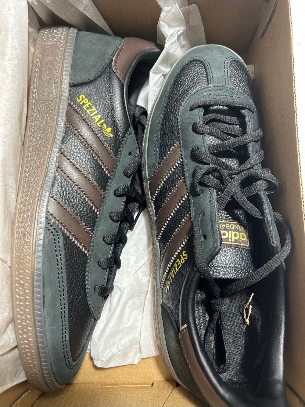 adidas Spezial Black and Brown Low-Top Sneakers